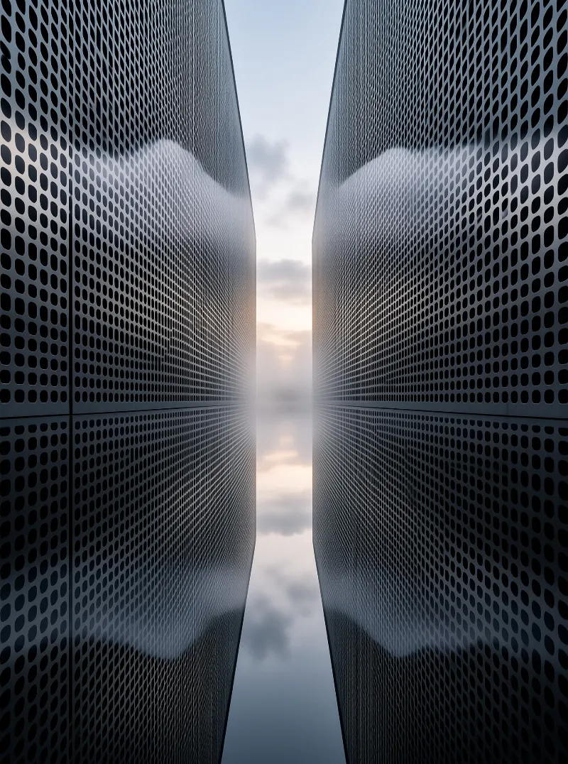 Perforated Metal Sky Gap