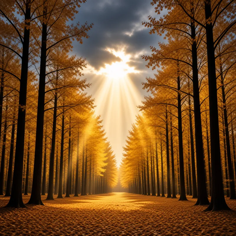 Sunlit Forest Path