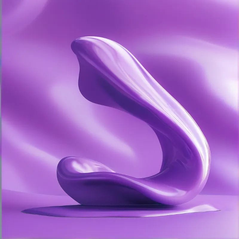 Glossy Purple Abstract Wave