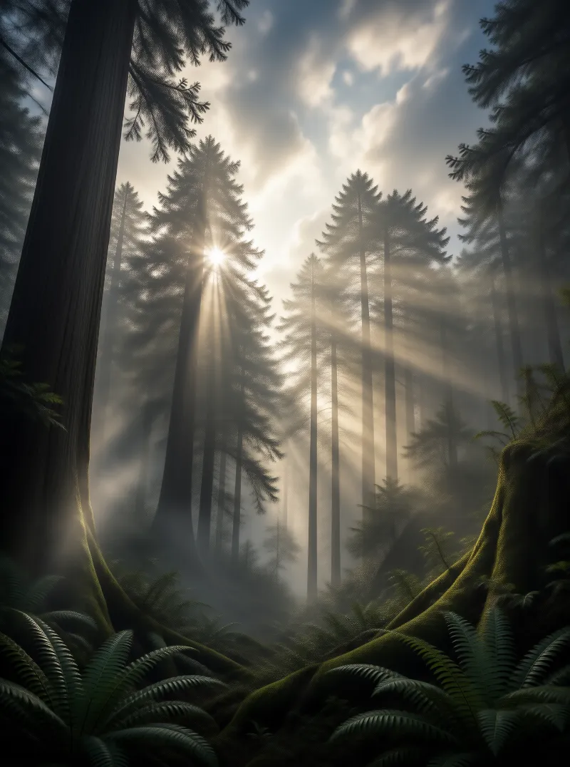 Sunbeam Redwood Landscape