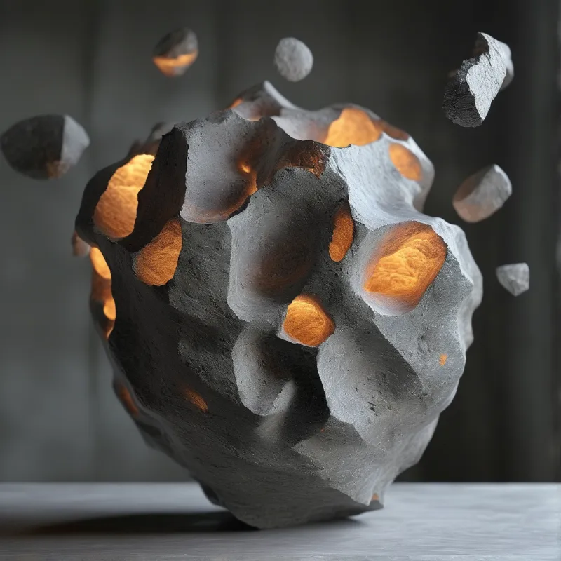 Glowing Rock Explosion