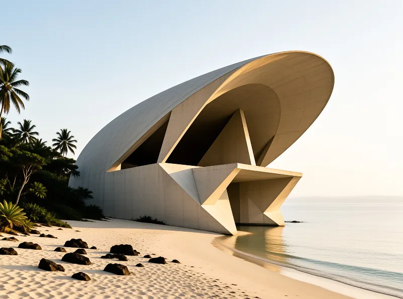 Futuristic Beach Building