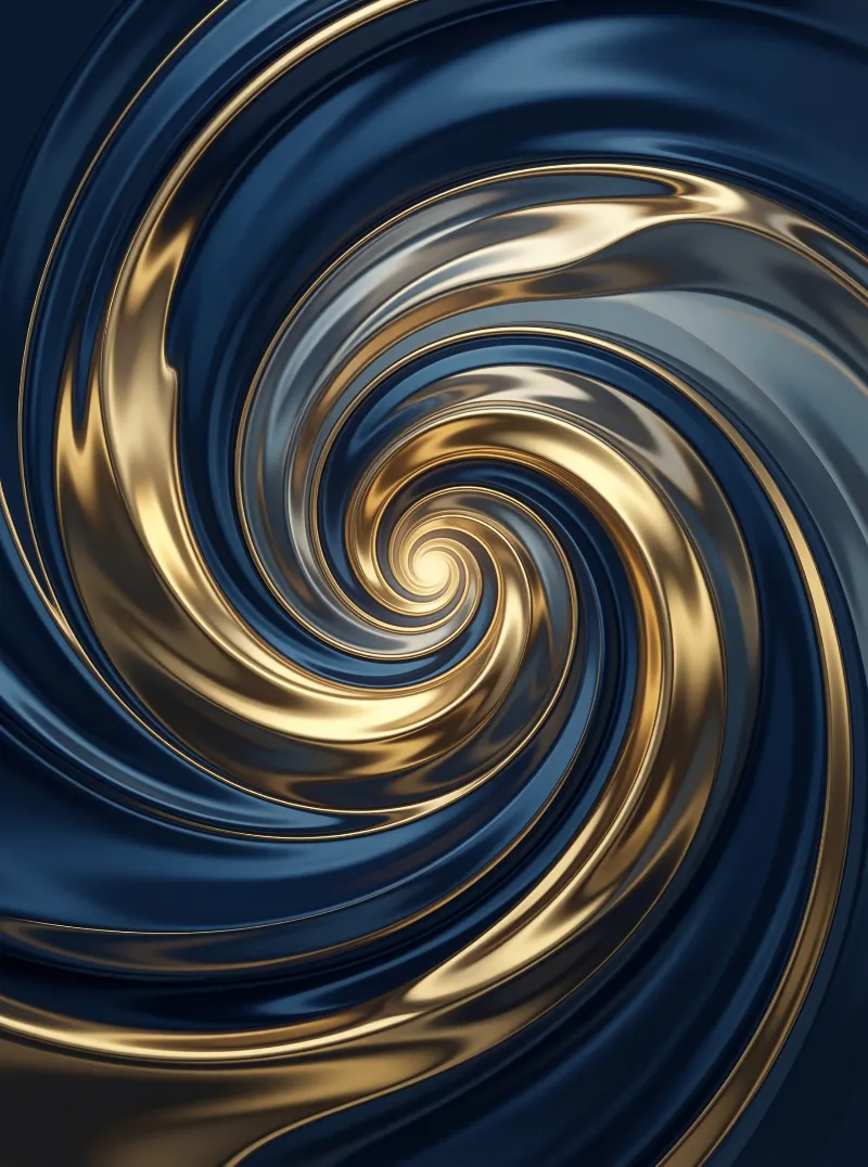 Golden Blue Spiral
