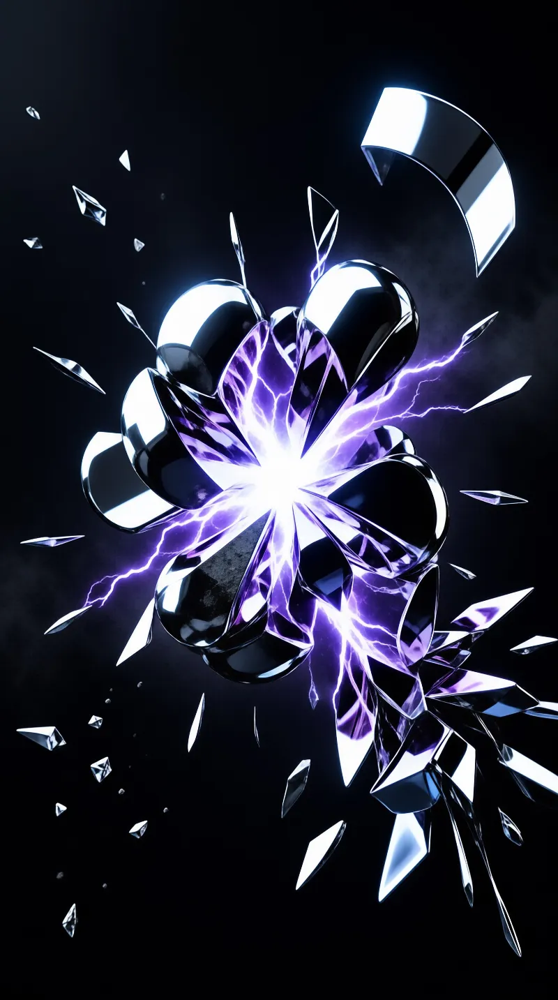 Abstract Crystal Energy Bloom