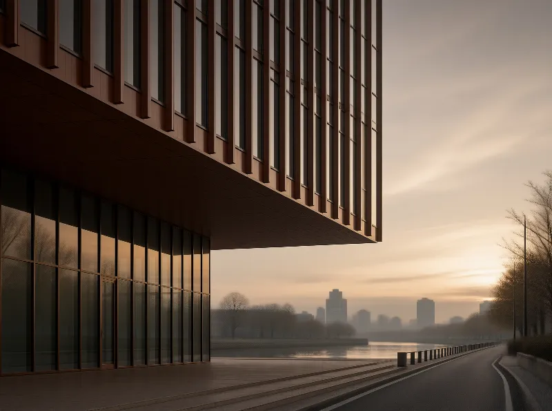 Modern Riverfront Architecture