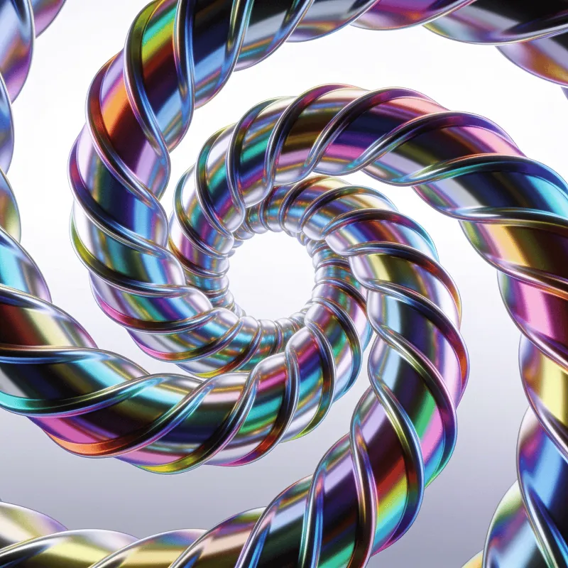 Futuristic, Iridescent Helix