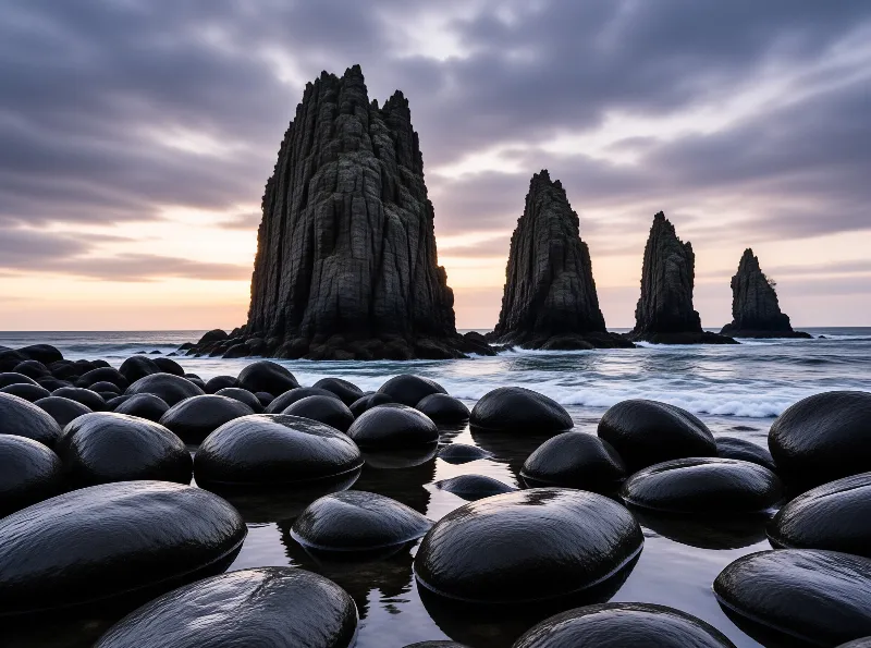 Sea Stacks at Sunset