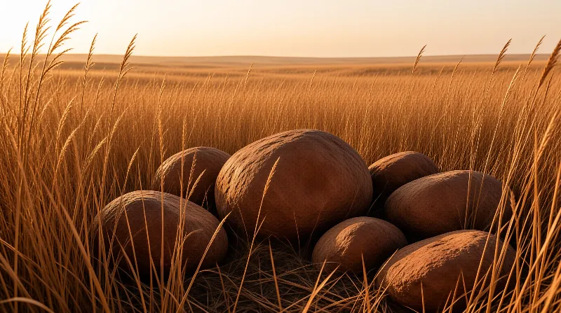 Giant Eggs in Golden Field