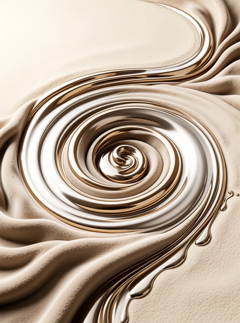Abstract Metallic Swirl