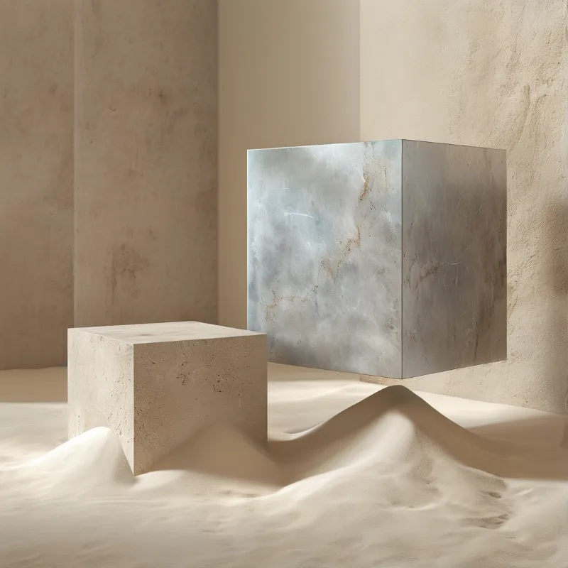 Minimalist Cubes in Sand