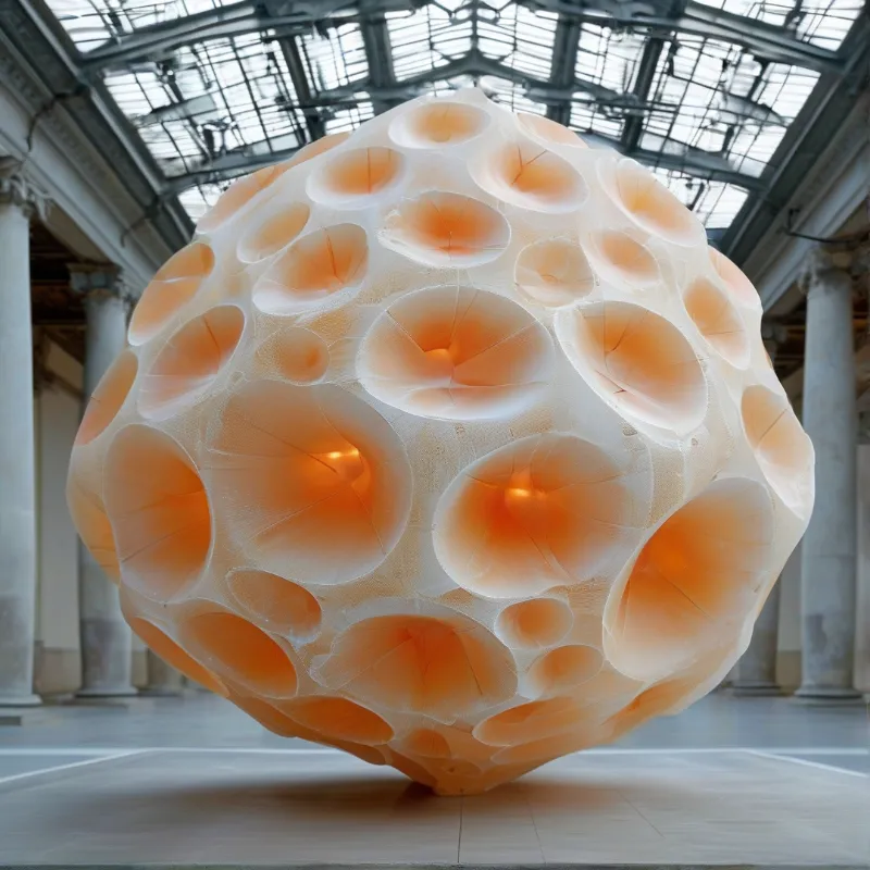 Glowing Cellular Sphere