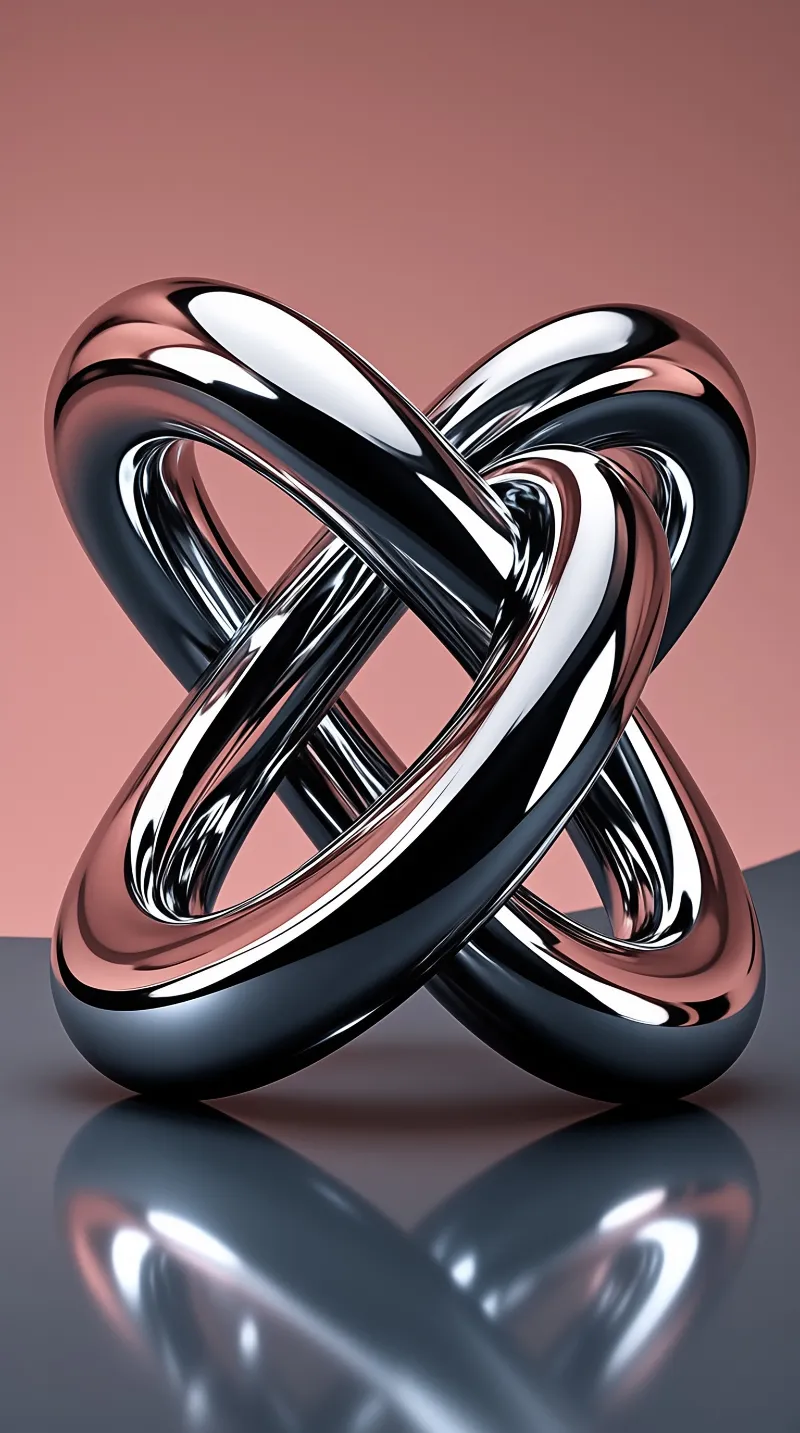 Glossy Twisted Metal Knot