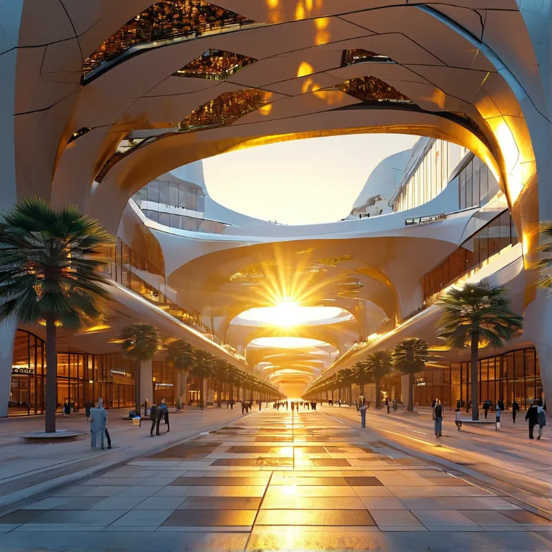 Futuristic Indoor Corridor