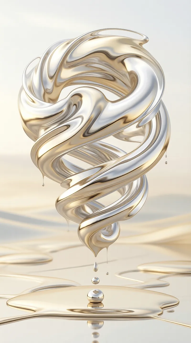 Spiraling Liquid Metal