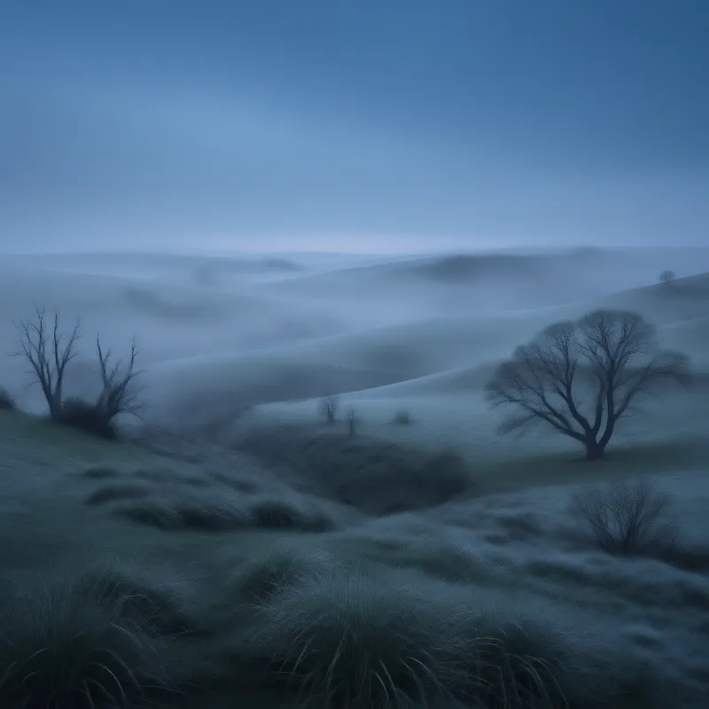 Misty Blue Hillscape