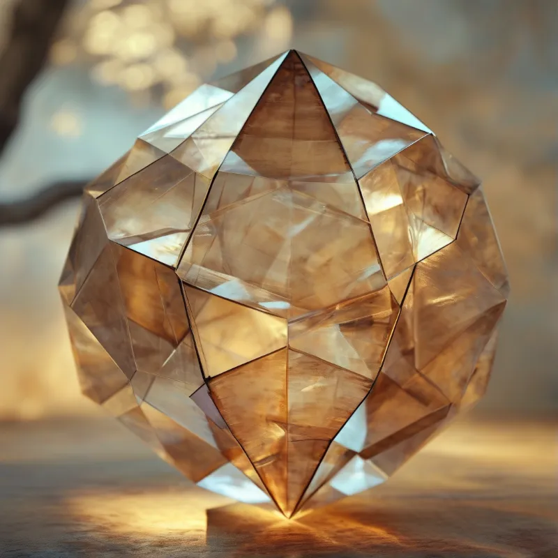 Faceted Amber Crystal