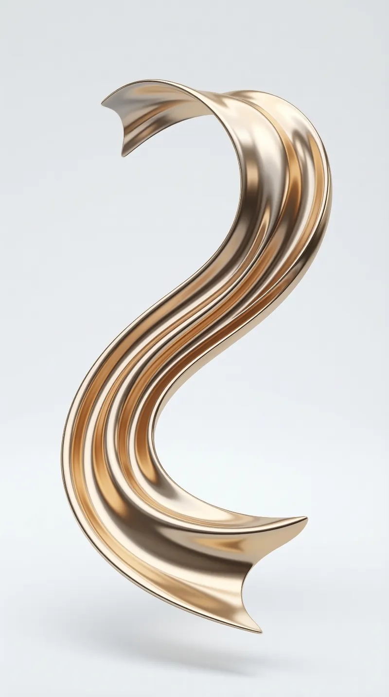 Golden Letter S 3D Render