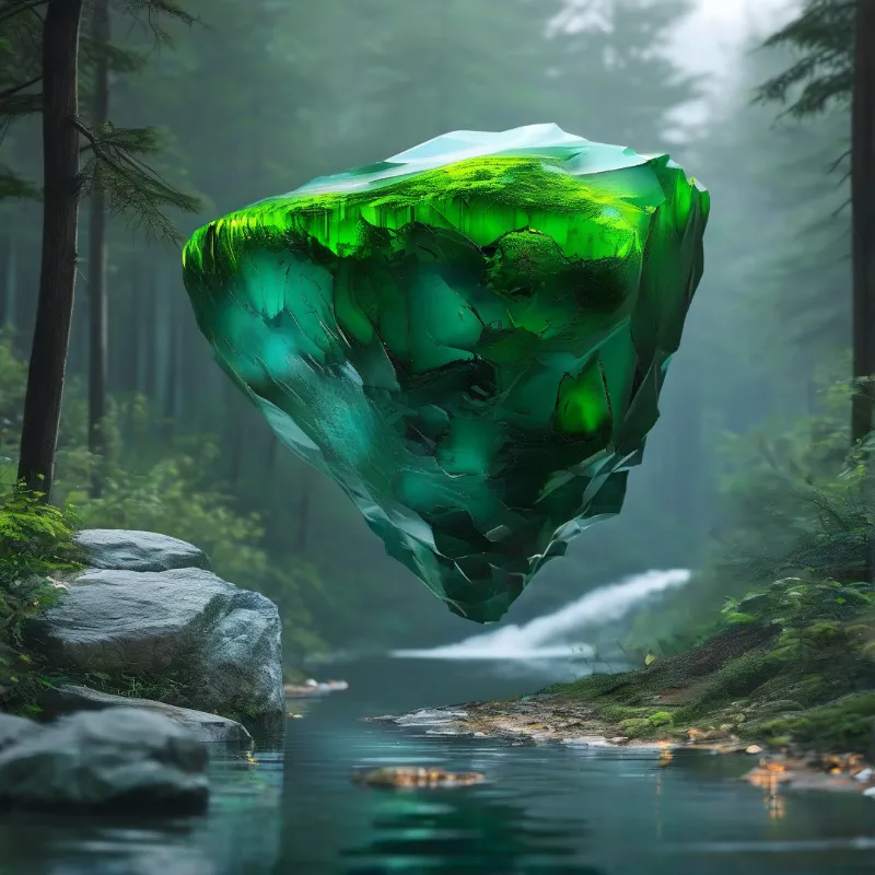 Hovering Green Crystal