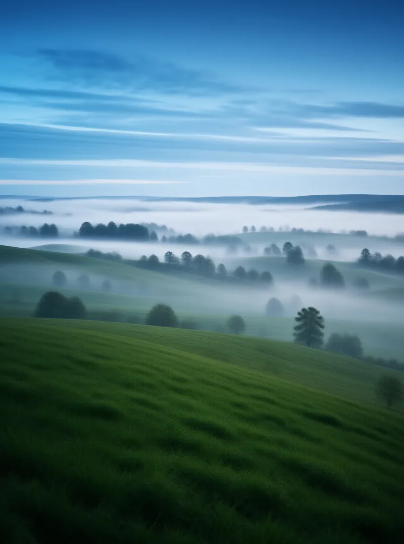 Misty Rolling Hills