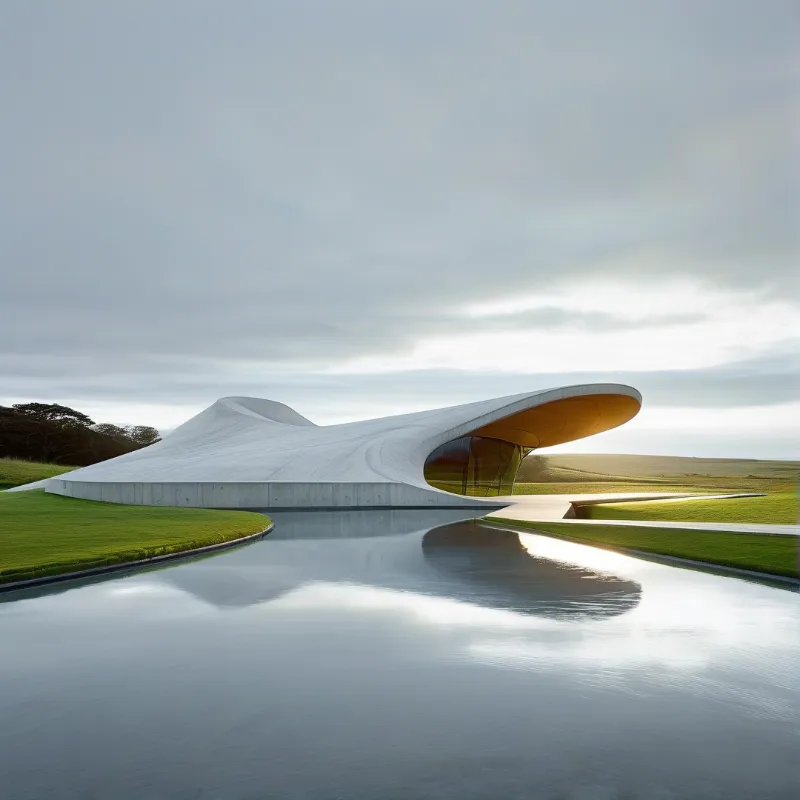 Modern Curvilinear Building