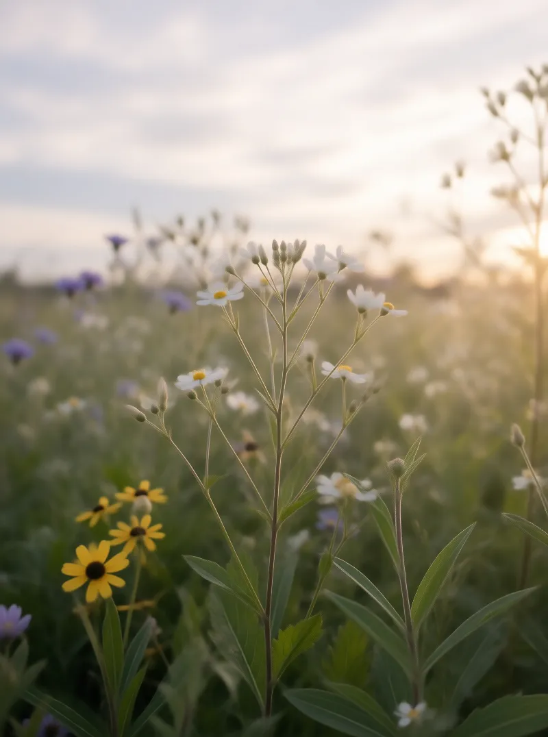Wildflowers at Sunset