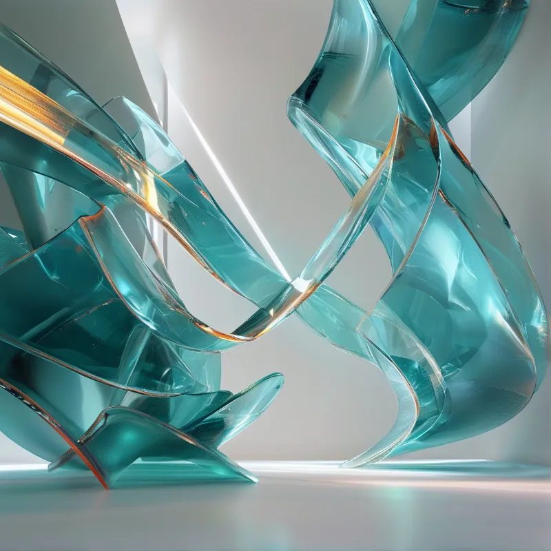 Turquoise Glass Sculpture