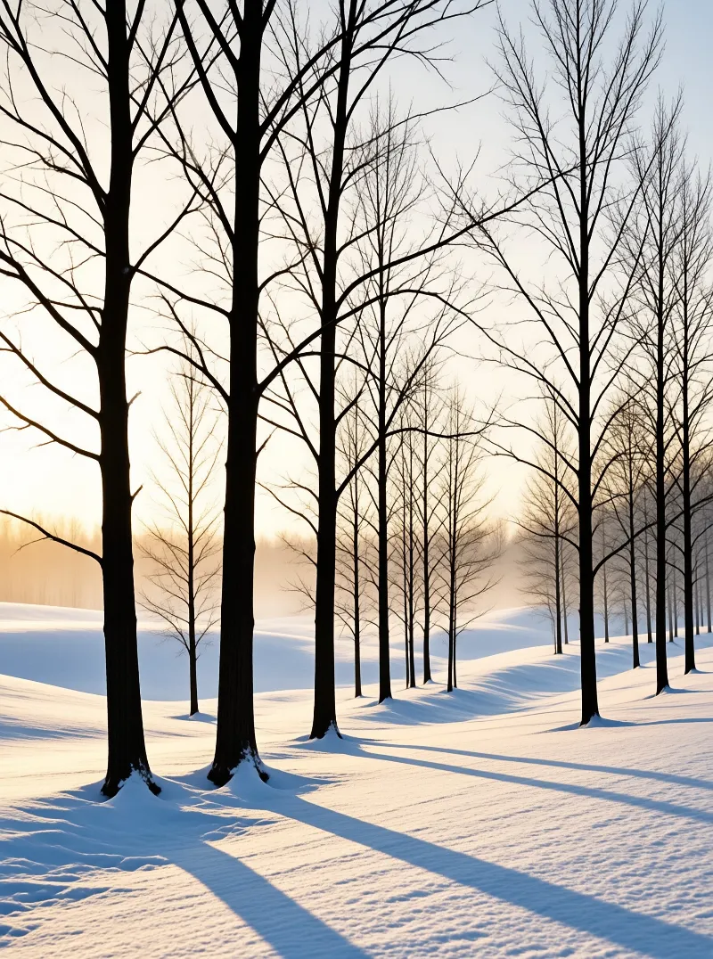 Winter Sunrise Forest