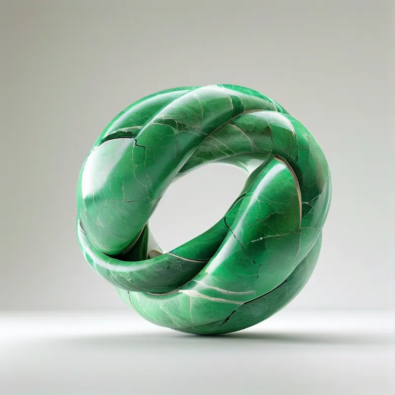 Twisted Green Jade Ring