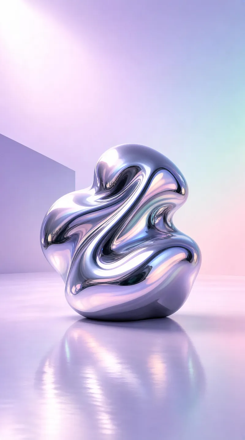 Abstract Chrome Sculpture
