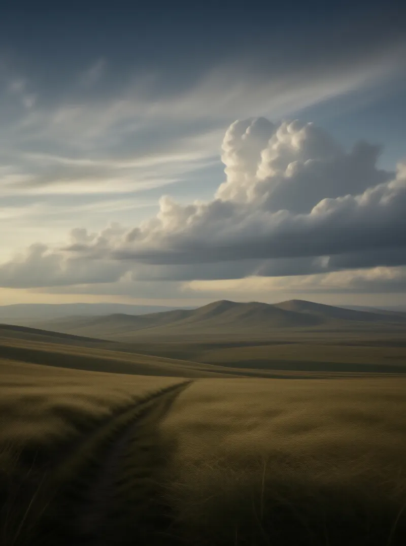 Dramatic Sky Over Dunes