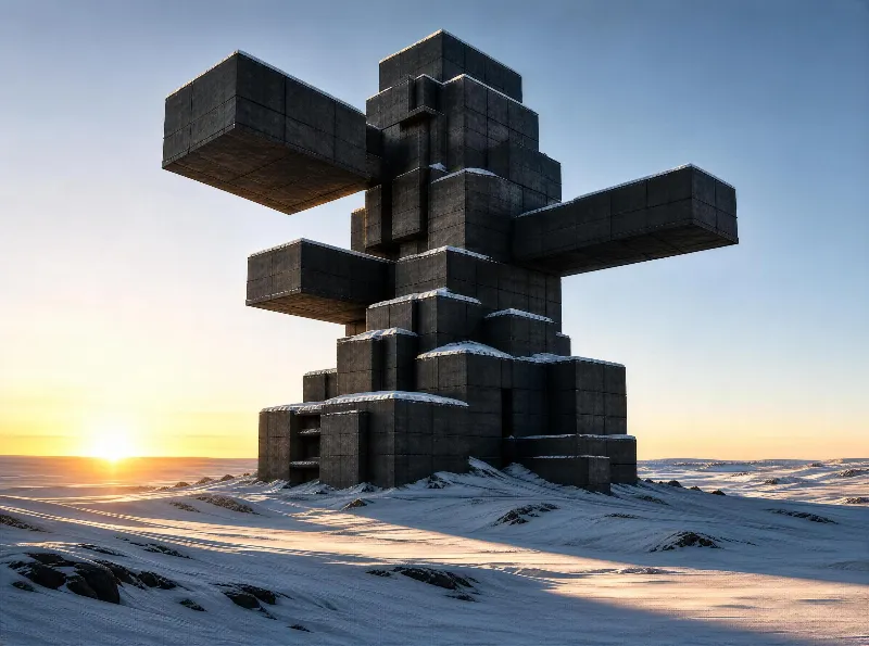 Giant Block Structure in Snow