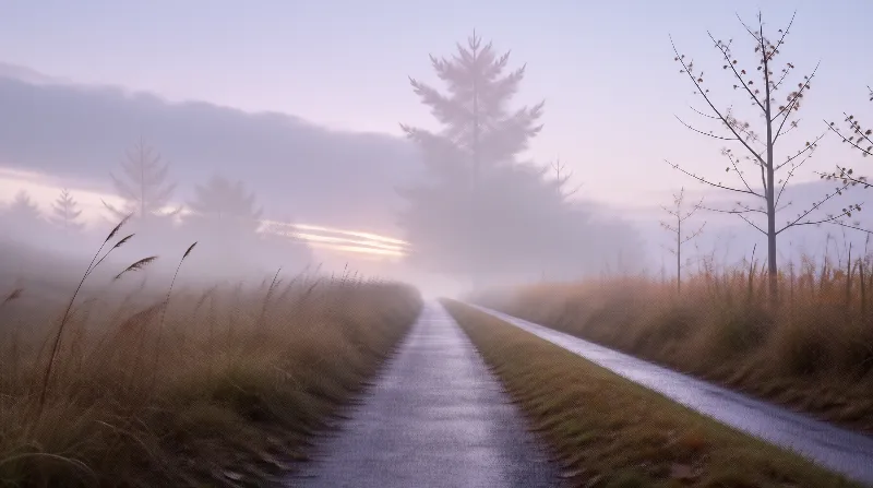 Misty Forest Path