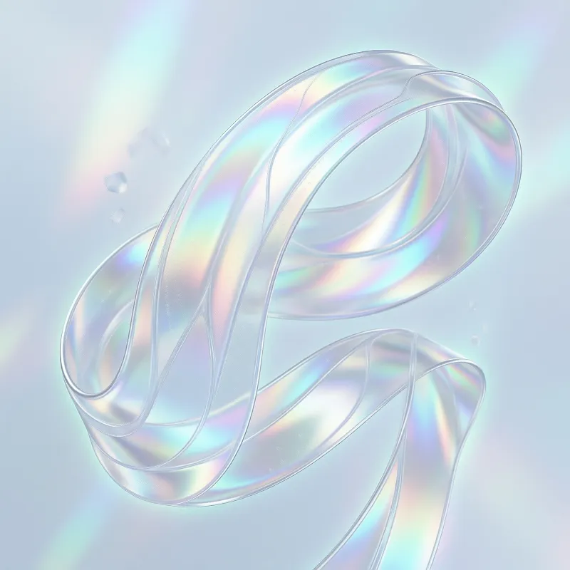 Iridescent Twisted Ribbon