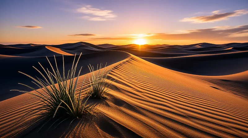 Golden Desert Sunset