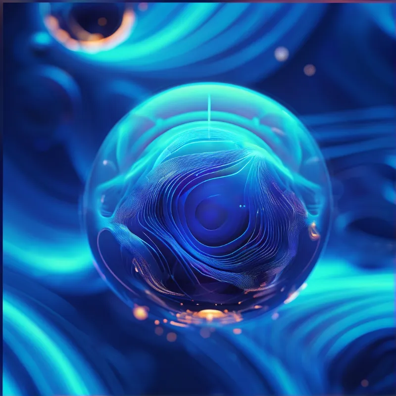 Abstract Blue Orb