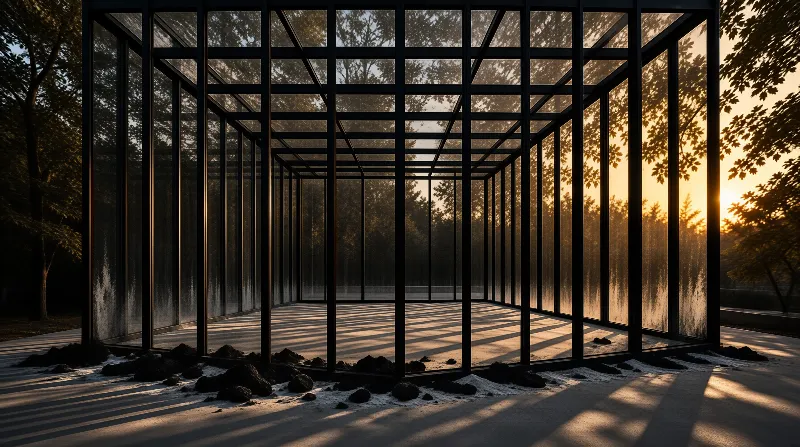 Glass Pavilion in Forest
