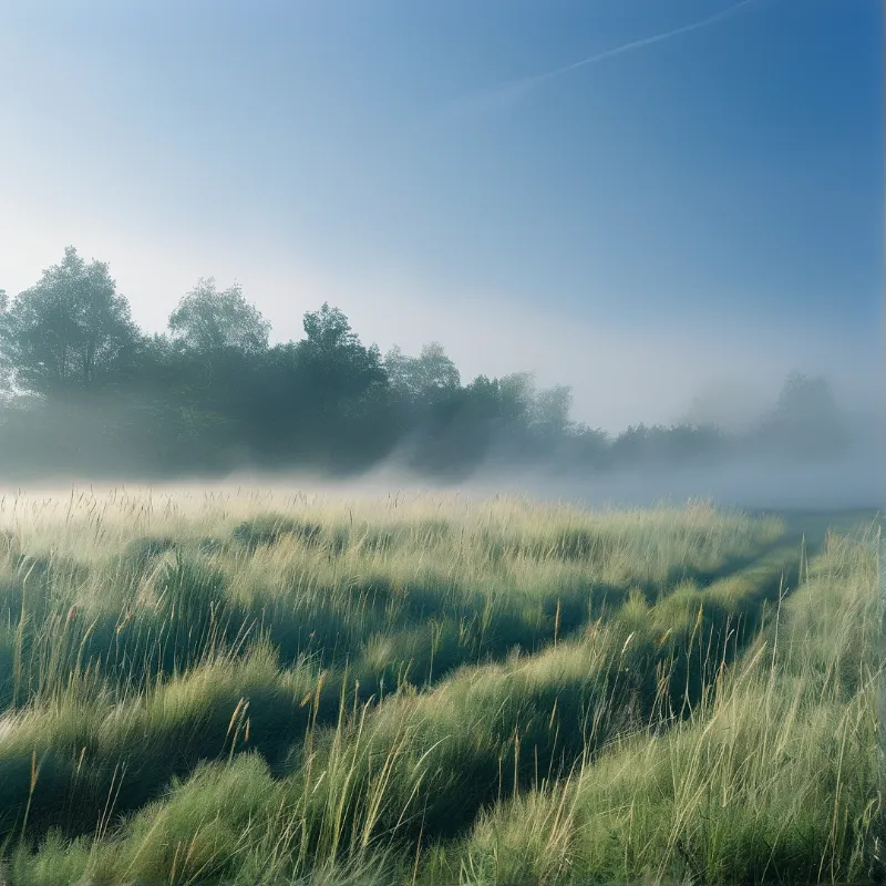 Misty Morning Field