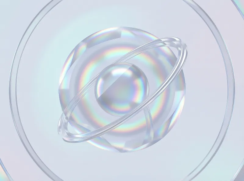 Iridescent Sphere and Rings
