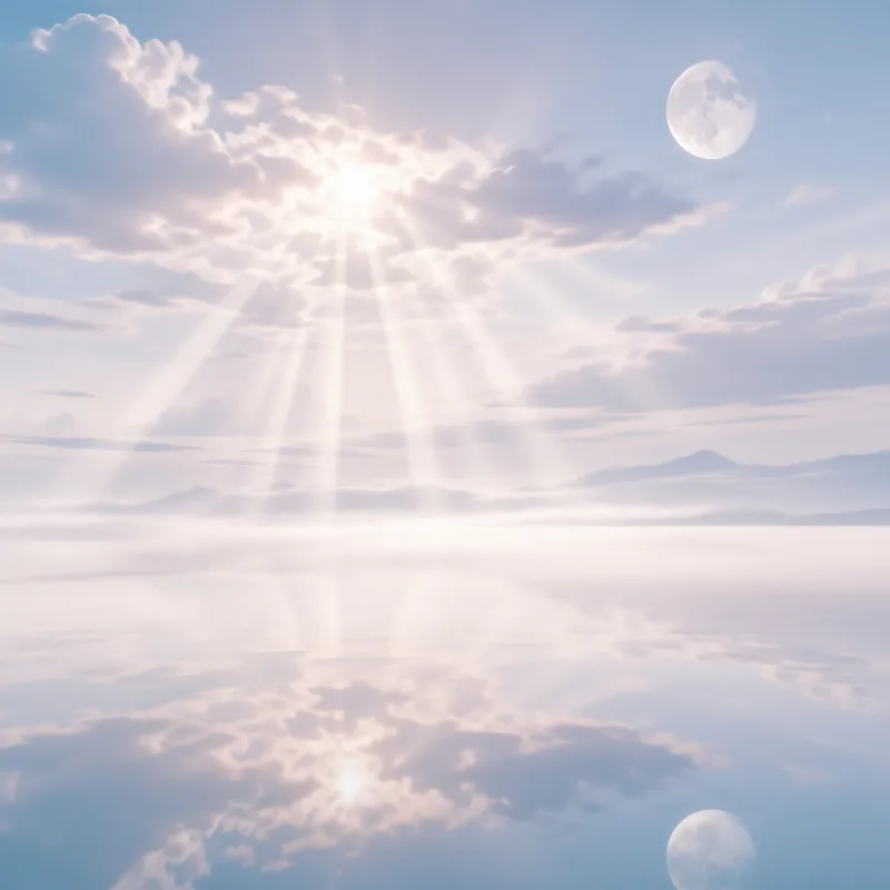Sun and Moon Reflection