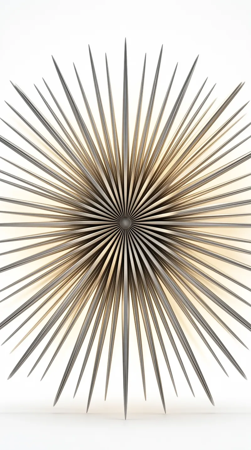 Art Deco Metal Spike Sphere