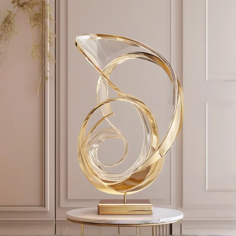 Abstract Gold Sculpture