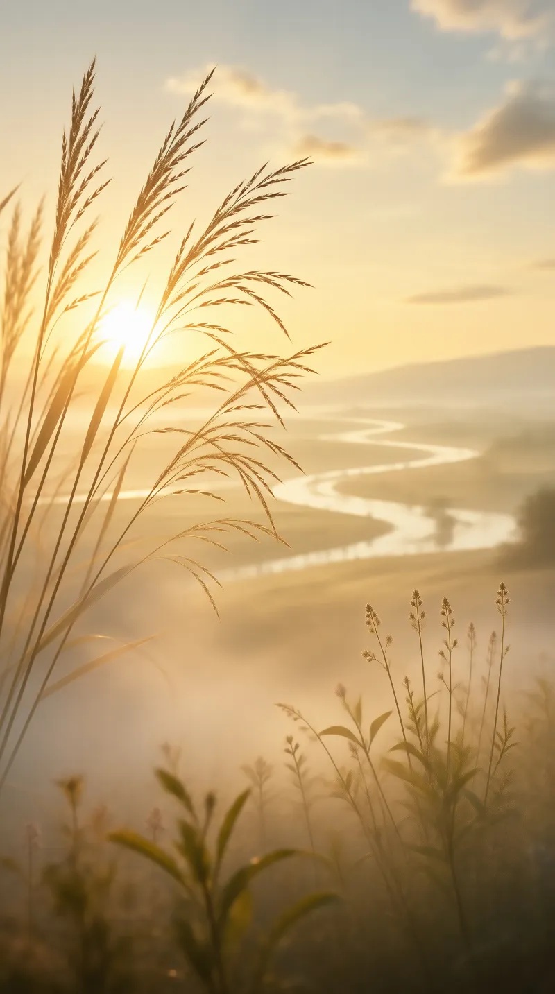 Golden Hour River Valley
