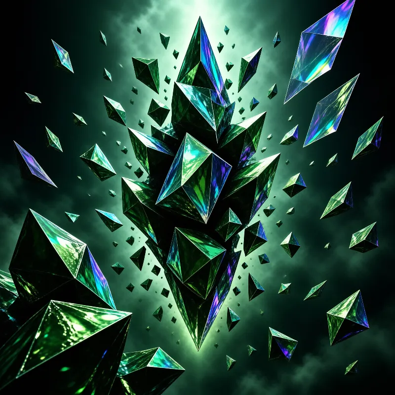 Exploding Iridescent Crystals