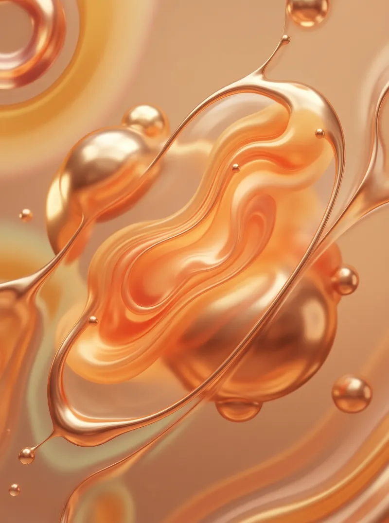Molten Amber Flow — Copper Gloss Study