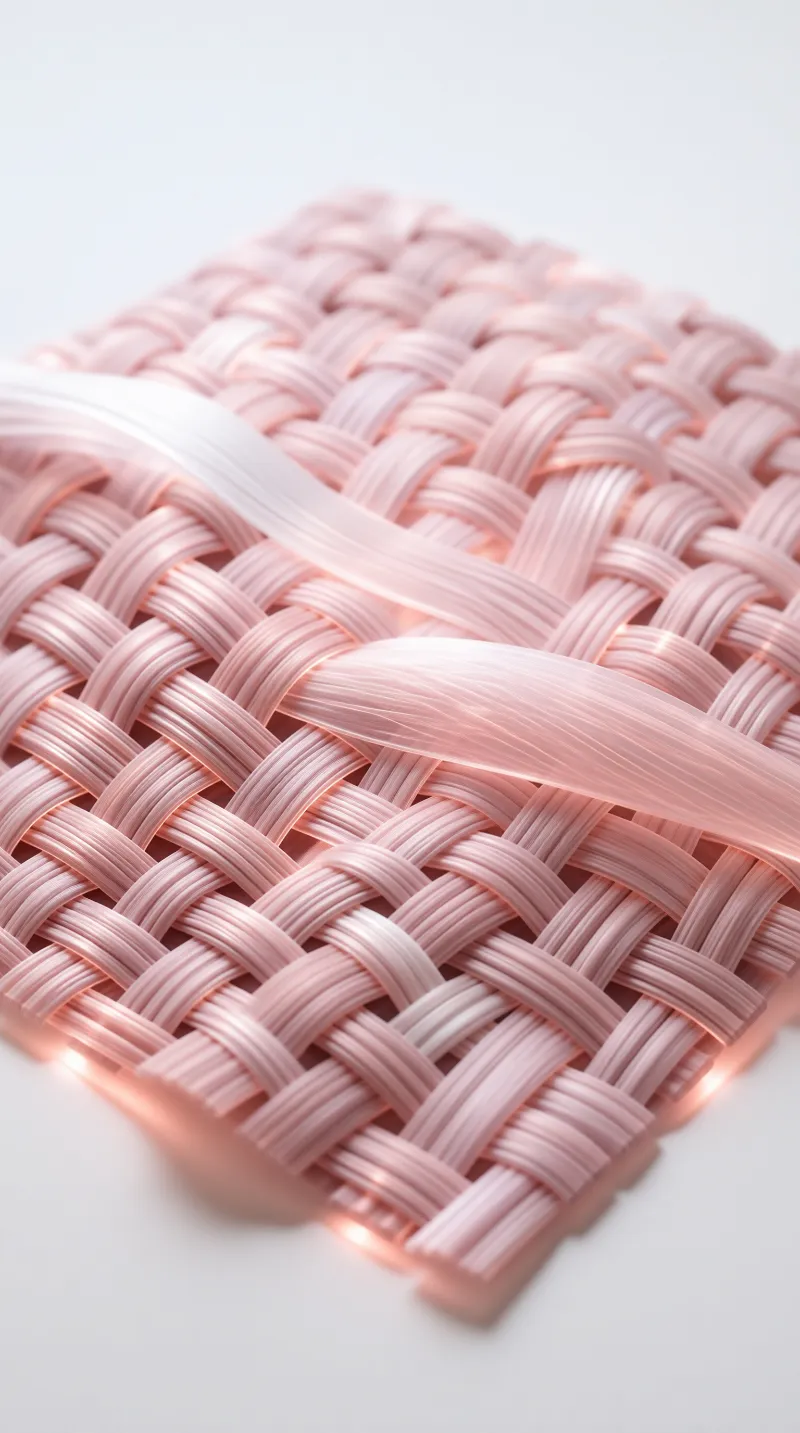 Rose Gold Woven Plastic Strips
