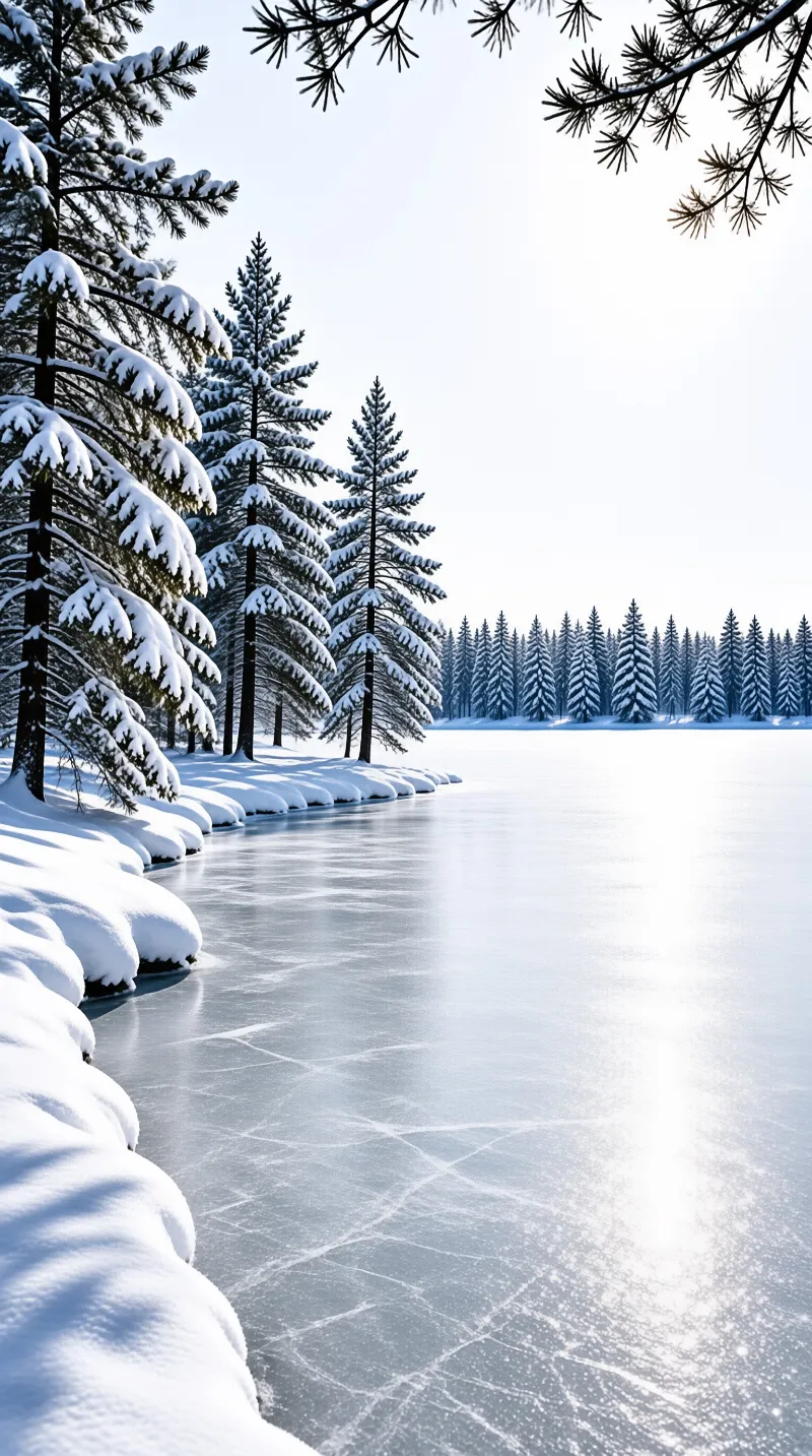 Snowy Winter Lake