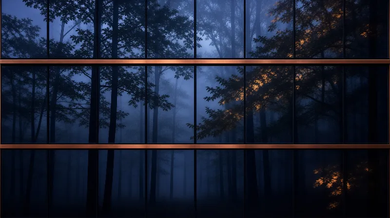 Forest View Through Window