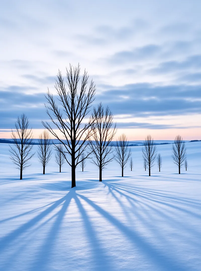 Winter Landscape with Shadows