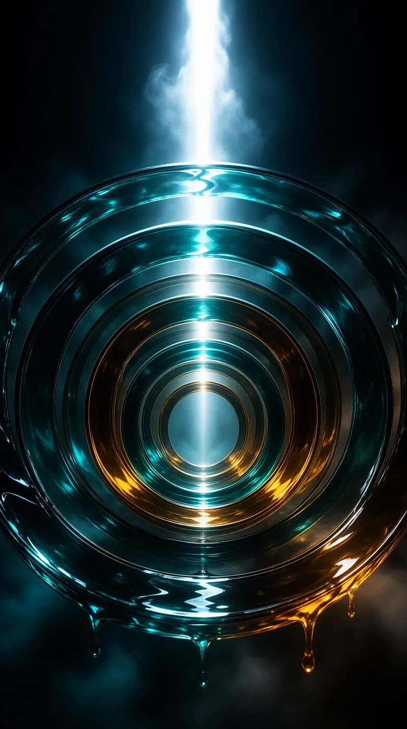 Concentric Glass Rings — Light Study