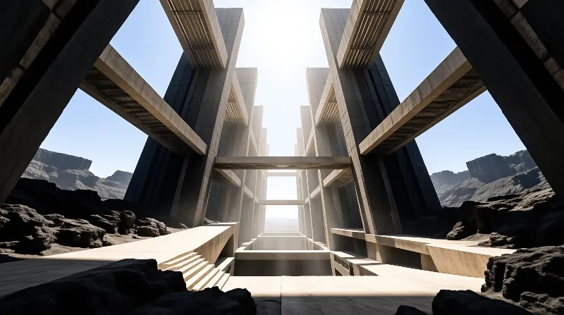 Futuristic Concrete Structure